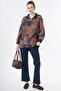Mixed Pattern Sweatshirt Indigo - 2