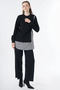 Lace Detailed Sweatshirt Black - 2
