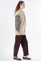 Fabric Garnished Sweatshirt Stone - 6