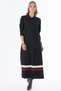 Contrast Color Knitwear Dress Black - 2