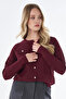 Buttoned Knitwear Cardigan Claret Red