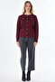 Buttoned Knitwear Cardigan Claret Red - 3