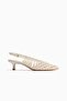Kitten-heeled leather slingbacks - 2