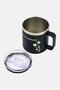 Double Wall Insulated Stainless Steel Brand Logo Coffee Mug With Lid 414 ml, Black - 2