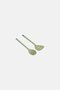 2 Pieces Silicone Spoon And Slotted Turner Set, Green - 2