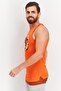 Men Sportswear Fit Sleeveless Reversible Training Tank, Orange - 2