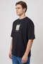 The Original Men Crew Neck Embroidered Short Sleeve T-Shirt, Black - 3