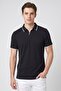 Men Regular Fit Solid Short Sleeve Polo Shirt, Dark Navy