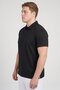 Men Sportswear Fit Short Sleeve Outdoor Polo Shirt, Black - 3