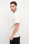 Men Sport Fit Short Sleeve Training T-Shirt, Light Beige - 2