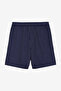 Twill Navy Blue Striped Shorts - 2