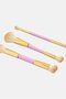 3 Pcs Foundation Makeup Brush Set, Pink - 3