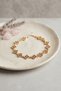 Gold Color Pink Zircon Stone Clover Model Women's Bracelet