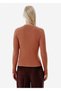 Fine Knit V-Neck Brown Rip Knitwear - 5