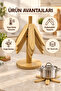 Bamboo Foldable Trivet Set of 3 with Stand for Pots, Pans, Teapots, Heat-Resistant Countertop Protector