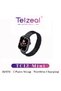 TC12 Mini 36mm 2.5D Curved Display Smart Watch With 4 Jewellery Accessories 3 Pair Straps and Wireless Charger For Ladies and Girls Black - 5
