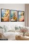 Sea View Balconies 3 Piece Wooden Framed Painting Act