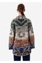 Patterned Shawl Collar Knitwear Cardigan - 5