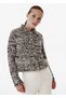 Neps Knitted Shiny Button Brown Knitwear Jacket