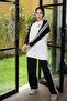 forhunna Sporty Cotton Melton women's Tracksuit Set in White and Black - 4
