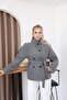 High Collar Short Lined Cashmere Coat - 4