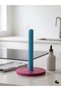 Natural Wooden Towel Napkin Holder Wooden Paper Holder (White Pine)(Blue Pink)(5 Pieces) - 2