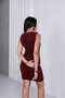 Sleeveless Chain Scarf Knitwear Dress - 4