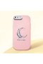 iPhone 7 Plus/8 Plus Compatible Shock Absorbent Camera Protected Pink Silicone Case Moon and Star Pattern