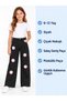28609-26 Girl's Floral Embroidered Loose Jeans Wide Leg Tassel Jeans 6-12 Years Old - 6