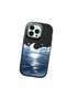 iPhone 14 Pro Compatible Shock-Absorbing Black Silicone Case with Camera Protection - Moon Rising from the Sea - 3