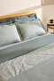 Linaria 100% Cotton Double Duvet Cover Set Mint - 5