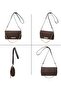 Women's Crossbody Bag, Black, Geometric Pattern, Chain Strap, Flap Closure, Shoulder Handbag(Black） - 3