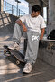 Men's Oversize Sweatpants Printed Loose Elastic Cuffs Streetwear Jogger - 2