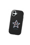 Samsung Galaxy A06 4g Compatible Shock-Absorbing Camera Protected Black Silicone Case Star Pattern - 3