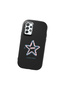 Samsung Galaxy A72 Compatible Shock-Absorbing Black Silicone Case with Camera Protection Star Pattern - 3