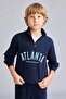 Half Zipper Printed Long Sleeve Top Elasticized Leg Bottom 2-Piece Set Boys I0291A826Au - 3