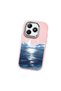 Realme C63 4G/C61 Compatible Shock-Absorbing Camera Protected Pink Silicone Case the Moon Rising from the Sea - 3