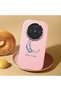 Vivo X300 Compatible Shock-Absorbent Camera Protected Pink Silicone Case Moon and Star Pattern - 2