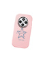 Redmi A4 Compatible Shock-Absorbing Camera Protected Pink Silicone Case Star Pattern - 3