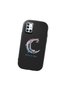 Samsung Galaxy A51 4g Compatible Shock-Absorbent Camera Protected Black Silicone Case Moon and Star Pattern - 3