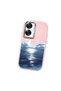 Realme C55 Compatible Shock-Absorbing Camera Protected Pink Silicone Case the Moon Rising from the Sea - 3