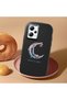 Poco X5 Compatible Shock-Absorbing Camera Protected Black Silicone Case Moon and Star Pattern - 2