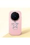 Vivo X300 Pro Compatible Shock-Absorbing Camera Protected Pink Silicone Case Star Pattern