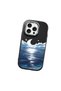 iPhone 15 Pro Max Compatible Shock-Absorbing Black Silicone Case with Camera Protection Moon Rising from the Sea - 4