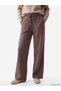 Seray New Season Women's Thick Sweatpants with Elastic Waist in Plum Color - 2