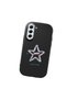 Samsung Galaxy S21 Fe Compatible Shock-Absorbing Black Silicone Case with Camera Protection Star Pattern - 4