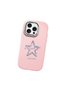 iPhone 15 Pro Max Compatible Shock-Absorbing Camera Protected Pink Silicone Case Star Pattern - 4