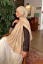 Qq Pattern Ayrobin Floral Jacquard Shawl Beige - 4