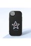 Redmi 9C/10A Compatible Shock-Absorbing Camera Protected Black Silicone Case Star Pattern