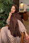 Qq Pattern Ayrobin Floral Jacquard Shawl Bitter Brown - 3